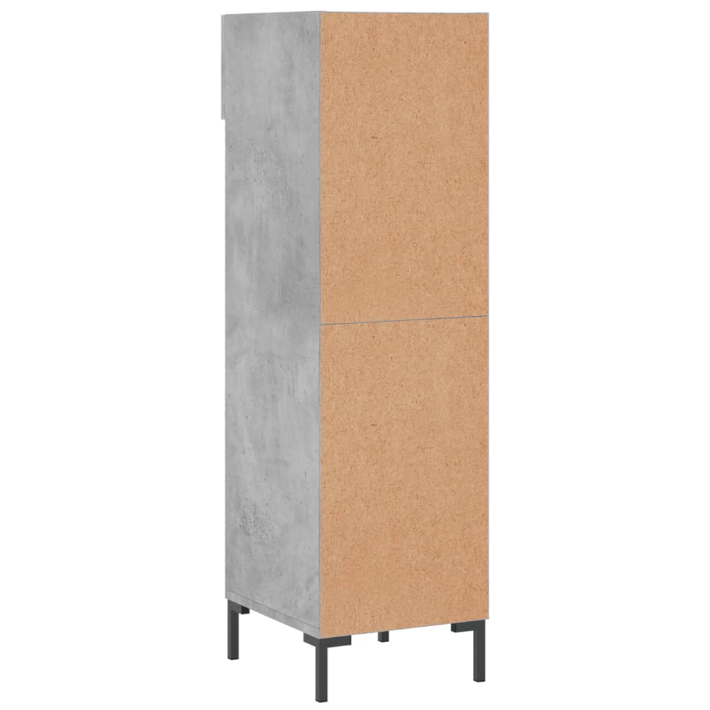 Scarpiera Grigio Cemento 30x35x105 cm in Legno Multistrato - homemem39