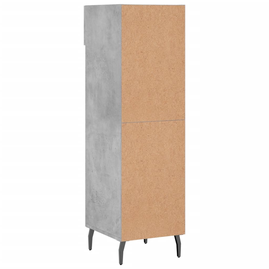 Scarpiera Grigio Cemento 30x35x105 cm in Legno Multistrato - homemem39