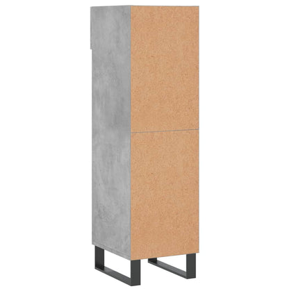 Scarpiera Grigio Cemento 30x35x105 cm in Legno Multistrato - homemem39