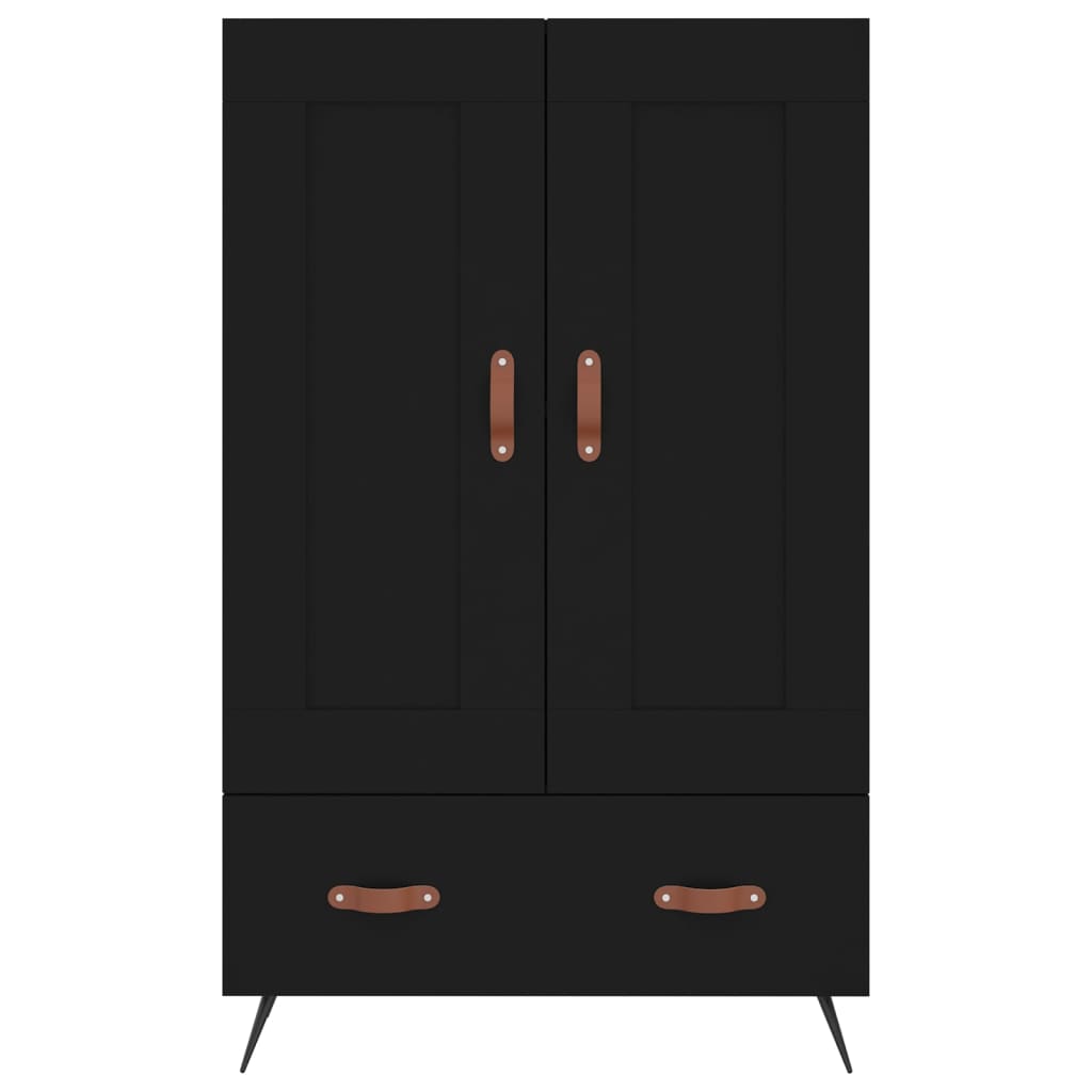 Credenza Nera 69,5x31x115 cm in Legno Multistrato - homemem39