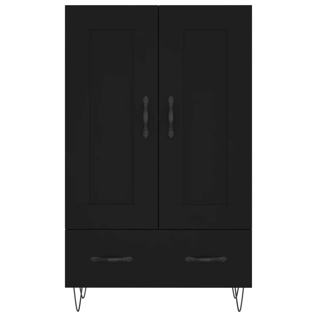 Credenza Nera 69,5x31x115 cm in Legno Multistrato - homemem39