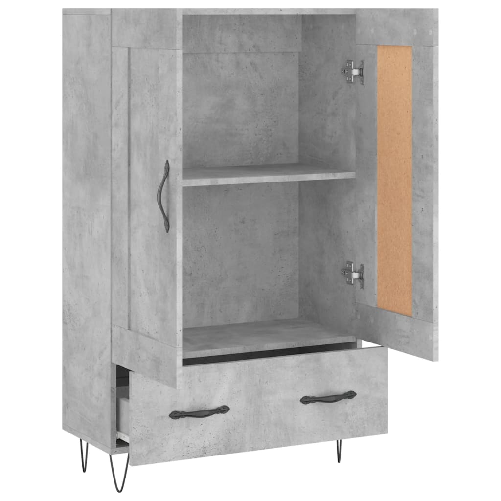 Credenza Grigio Cemento 69,5x31x115 cm in Legno Multistrato - homemem39