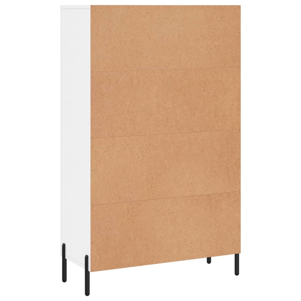 Credenza Bianco Lucido 69,5x31x115 cm in Legno Multistrato - homemem39