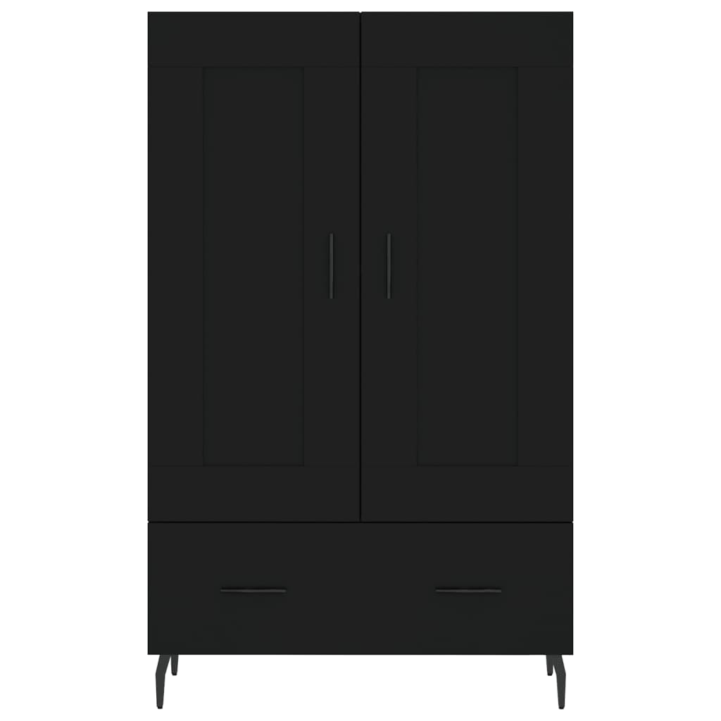 Credenza Nera 69,5x31x115 cm in Legno Multistrato - homemem39