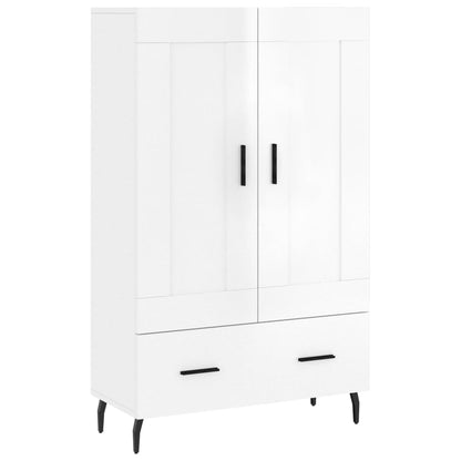 Credenza Bianco Lucido 69,5x31x115 cm in Legno Multistrato - homemem39