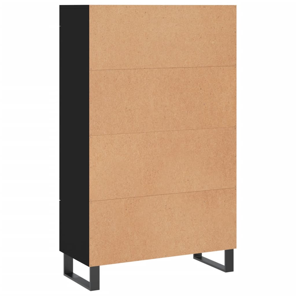 Credenza Nera 69,5x31x115 cm in Legno Multistrato - homemem39