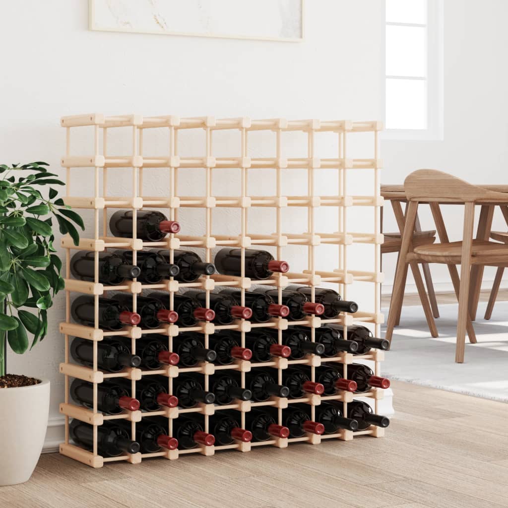 Portabottiglie Vino 72 Bottiglie 90,5x23x90,5 cm Massello Pino - homemem39