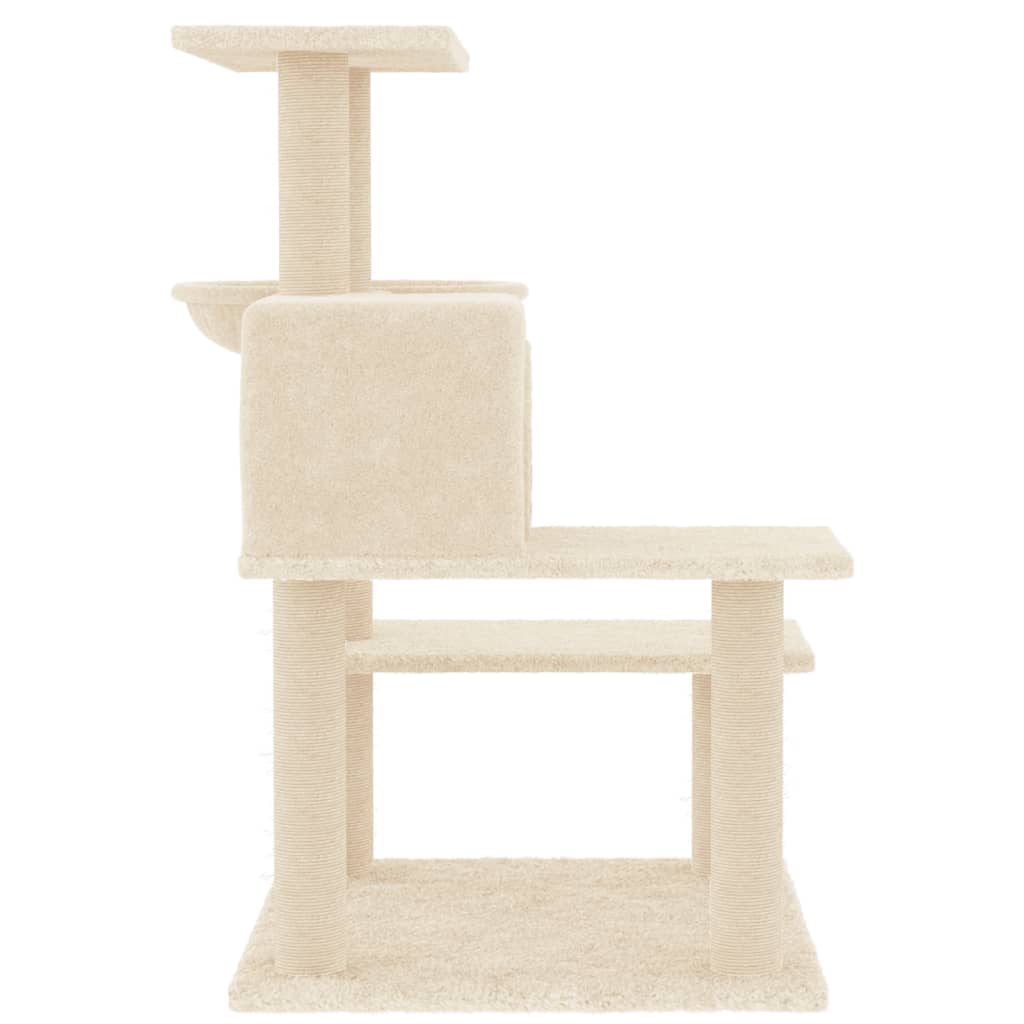 Albero per Gatti con Tiragraffi in Sisal Crema 82,5 cm - homemem39