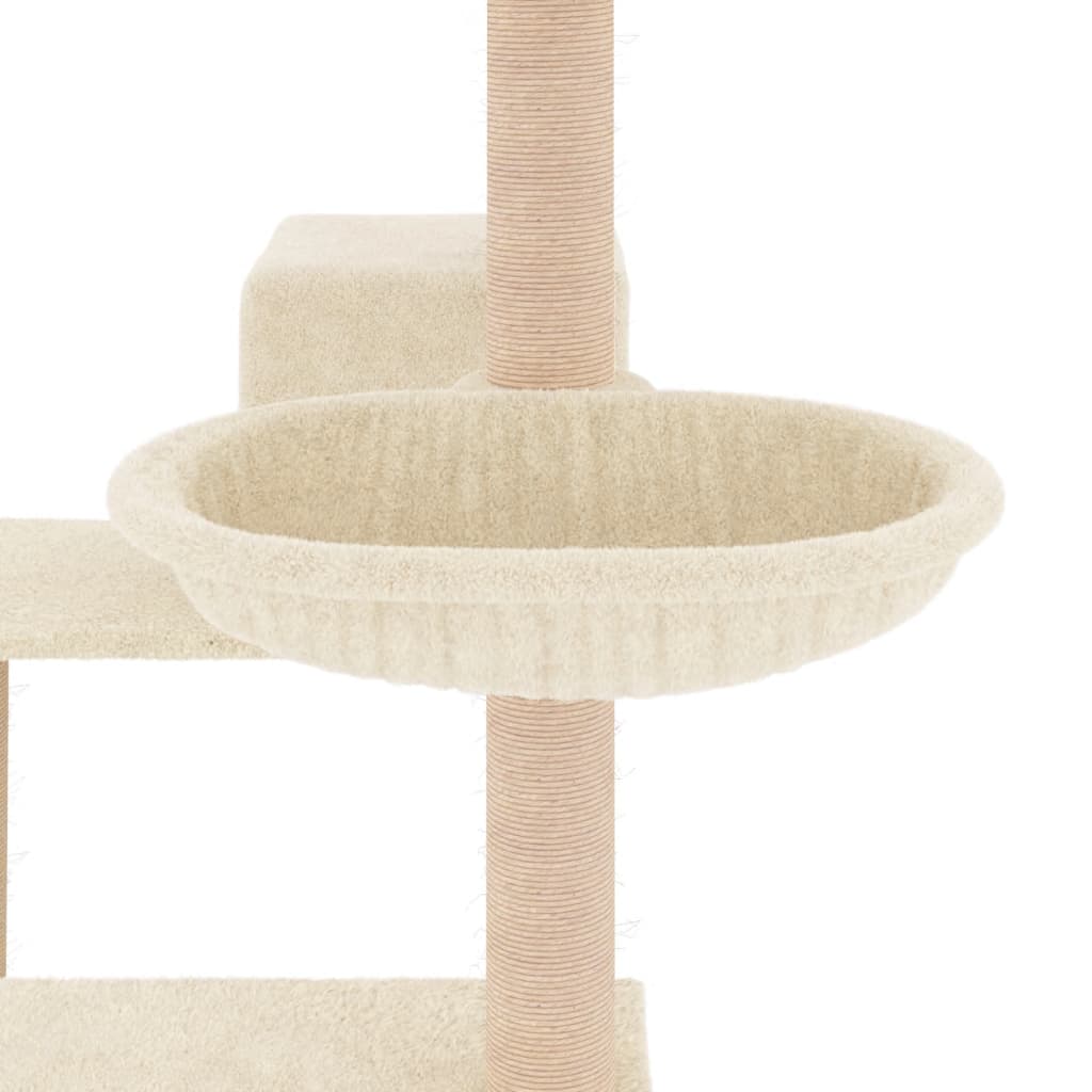 Albero per Gatti con Tiragraffi in Sisal Crema 82,5 cm - homemem39