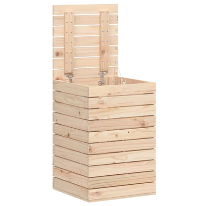 Cesto per Bucato 44x44x66 cm Legno Massello Pino - homemem39