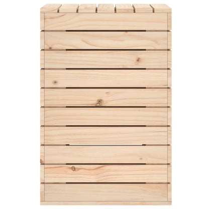 Cesto per Bucato 44x44x66 cm Legno Massello Pino - homemem39