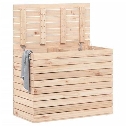 Cesto per Bucato 88,5x44x66 cm Legno Massello Pino - homemem39