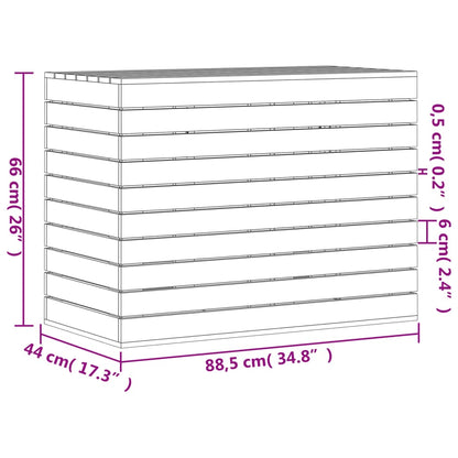 Cesto per Bucato 88,5x44x66 cm Legno Massello Pino - homemem39