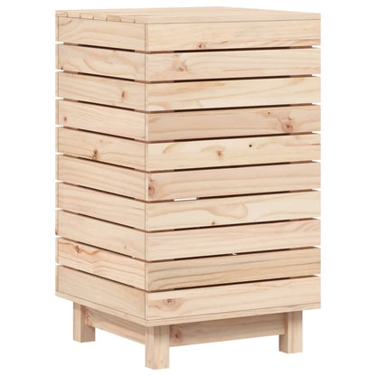 Cesto per Bucato 44x44x76 cm Legno Massello Pino - homemem39