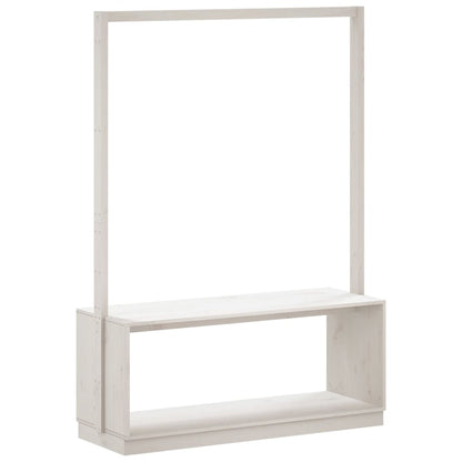 Appendiabiti Porta Scarpe Bianco 113x40x157,5 cm Massello Pino - homemem39