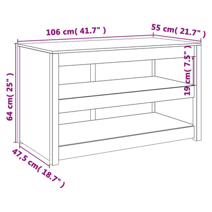 Mobile da Cucina da Esterno Bianco 106x55x64 cm Legno Massello di Pino - homemem39