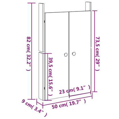 Ante da Cucina da Esterno 2pz 50x9x82 cm Legno Massello di Pino - homemem39