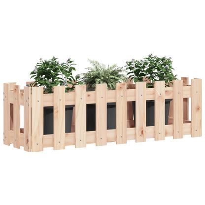 Fioriera Rialzata Giardino a Recinzione 100x30x30 cm Legno Pino - homemem39