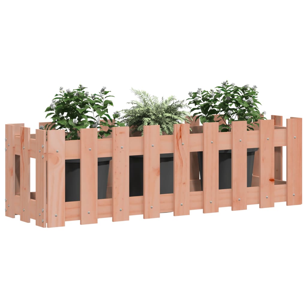 Fioriera Rialzata Giardino Recinzione 100x30x30cm Legno Douglas - homemem39