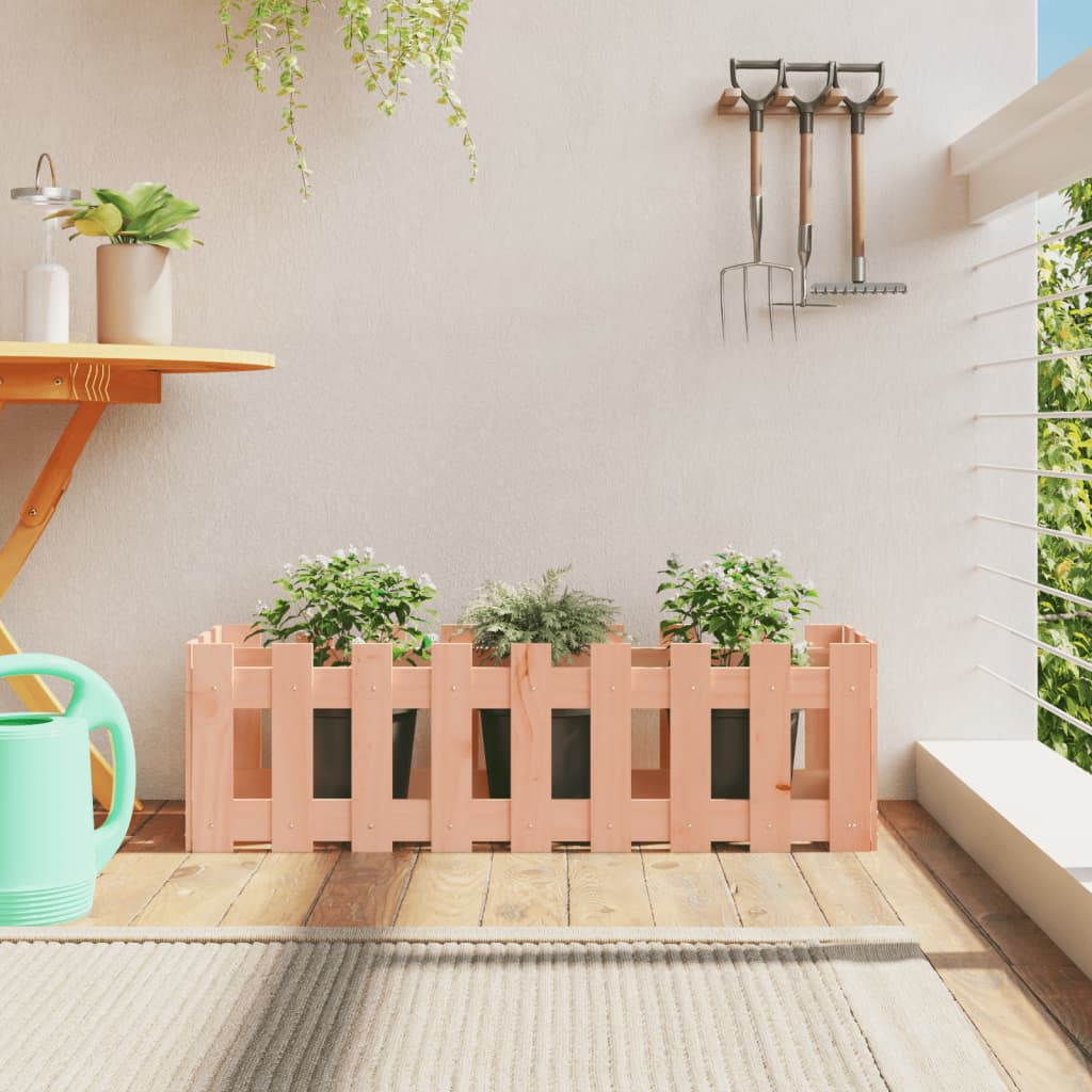 Fioriera Rialzata Giardino Recinzione 100x30x30cm Legno Douglas - homemem39