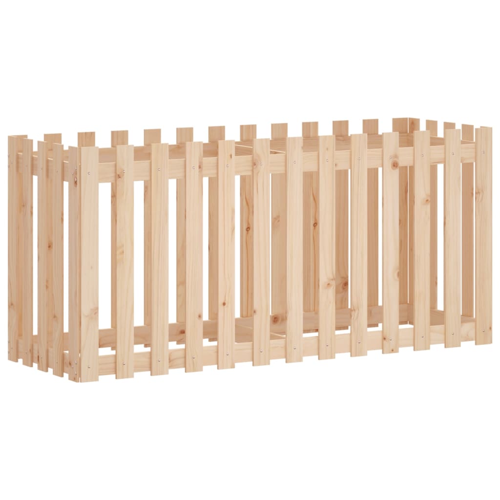 Fioriera Rialzata Giardino a Recinzione 150x50x70cm Legno Pino - homemem39