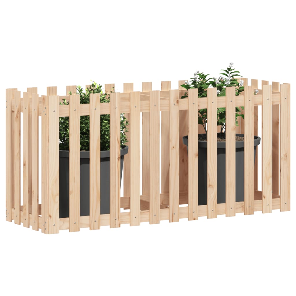 Fioriera Rialzata Giardino a Recinzione 150x50x70cm Legno Pino - homemem39