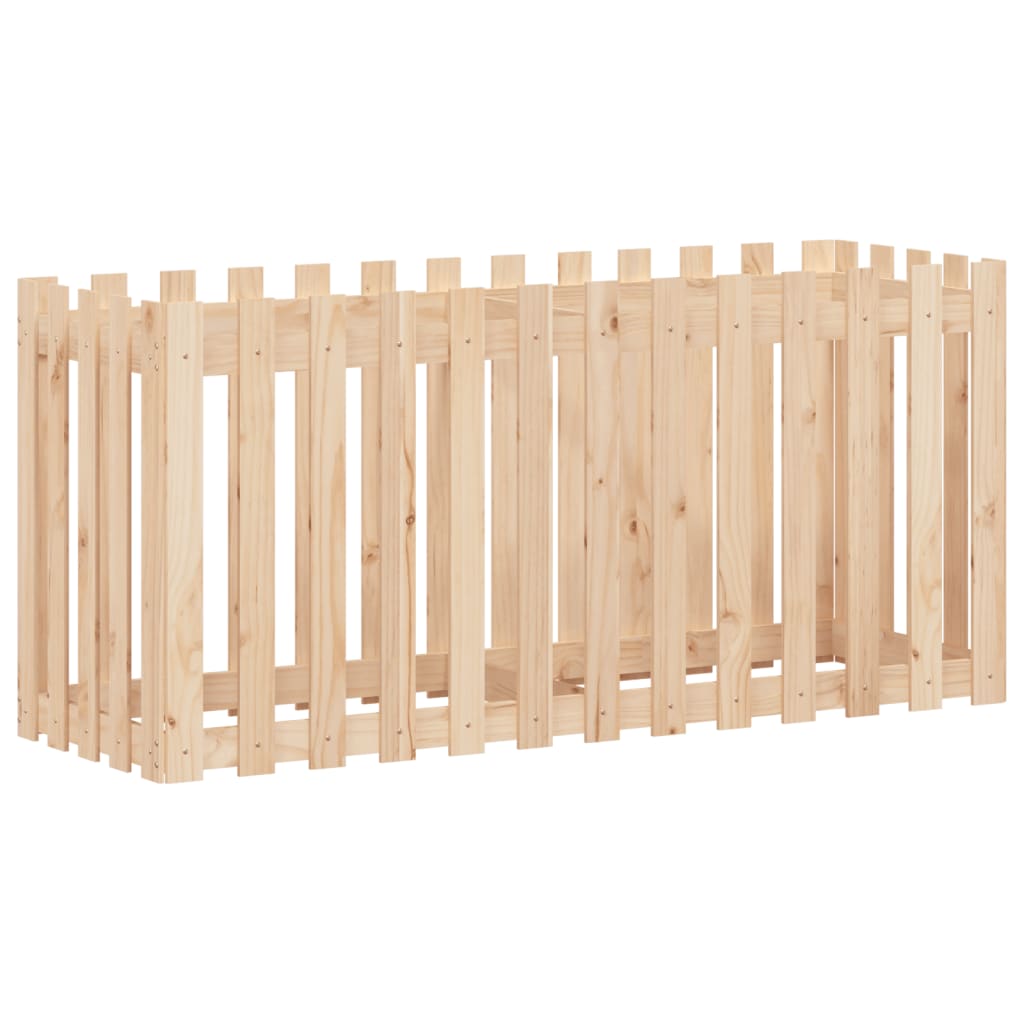 Fioriera Rialzata Giardino a Recinzione 150x50x70cm Legno Pino - homemem39