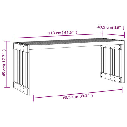 Panca da Giardino Estensibile 212,5x40,5x45 cm Massello Pino - homemem39