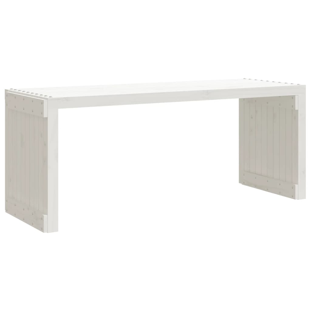 Panca Giardino Estensibile Bianca 212,5x40,5x45cm Massello Pino - homemem39