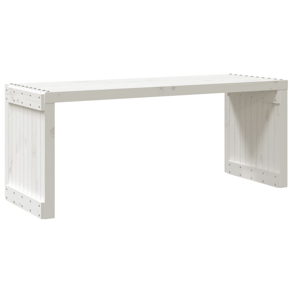 Panca Giardino Estensibile Bianca 212,5x40,5x45cm Massello Pino - homemem39