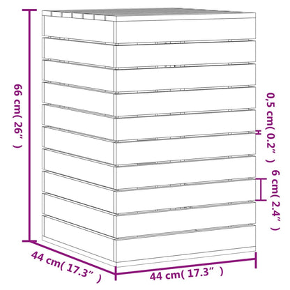 Cesto per Bucato Nero 44x44x66 cm Legno Massello Pino - homemem39