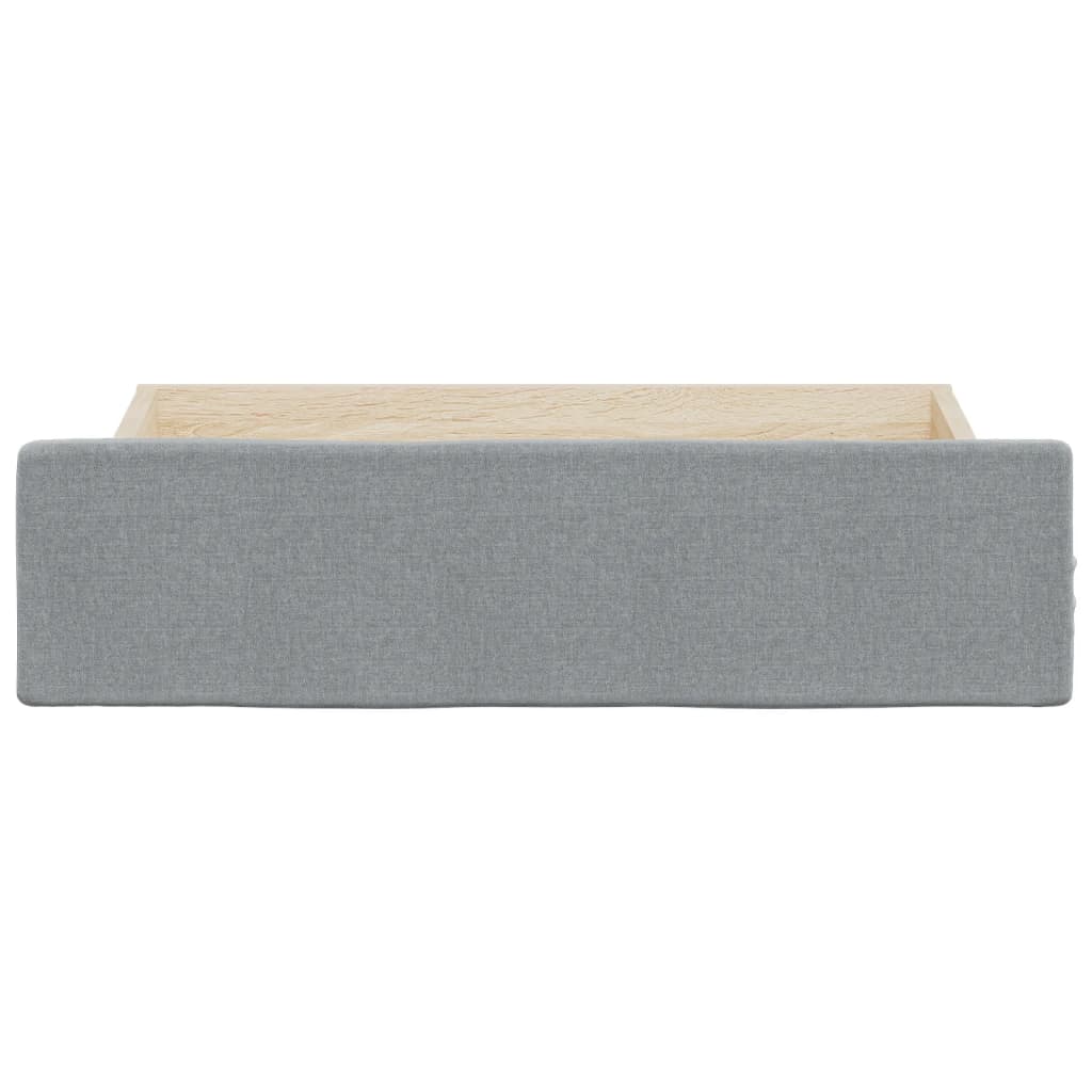 Cassetti da Letto 2pz Grigio Chiaro Legno Multistrato e Tessuto - homemem39