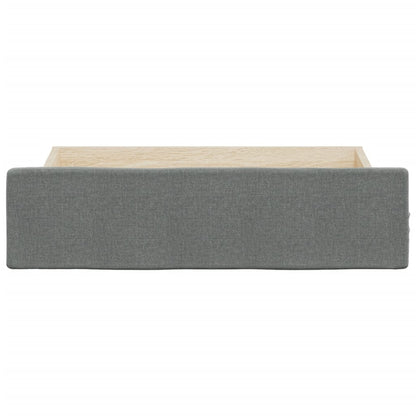 Cassetti da Letto 2pz Grigio Scuro Legno Multistrato e Tessuto - homemem39