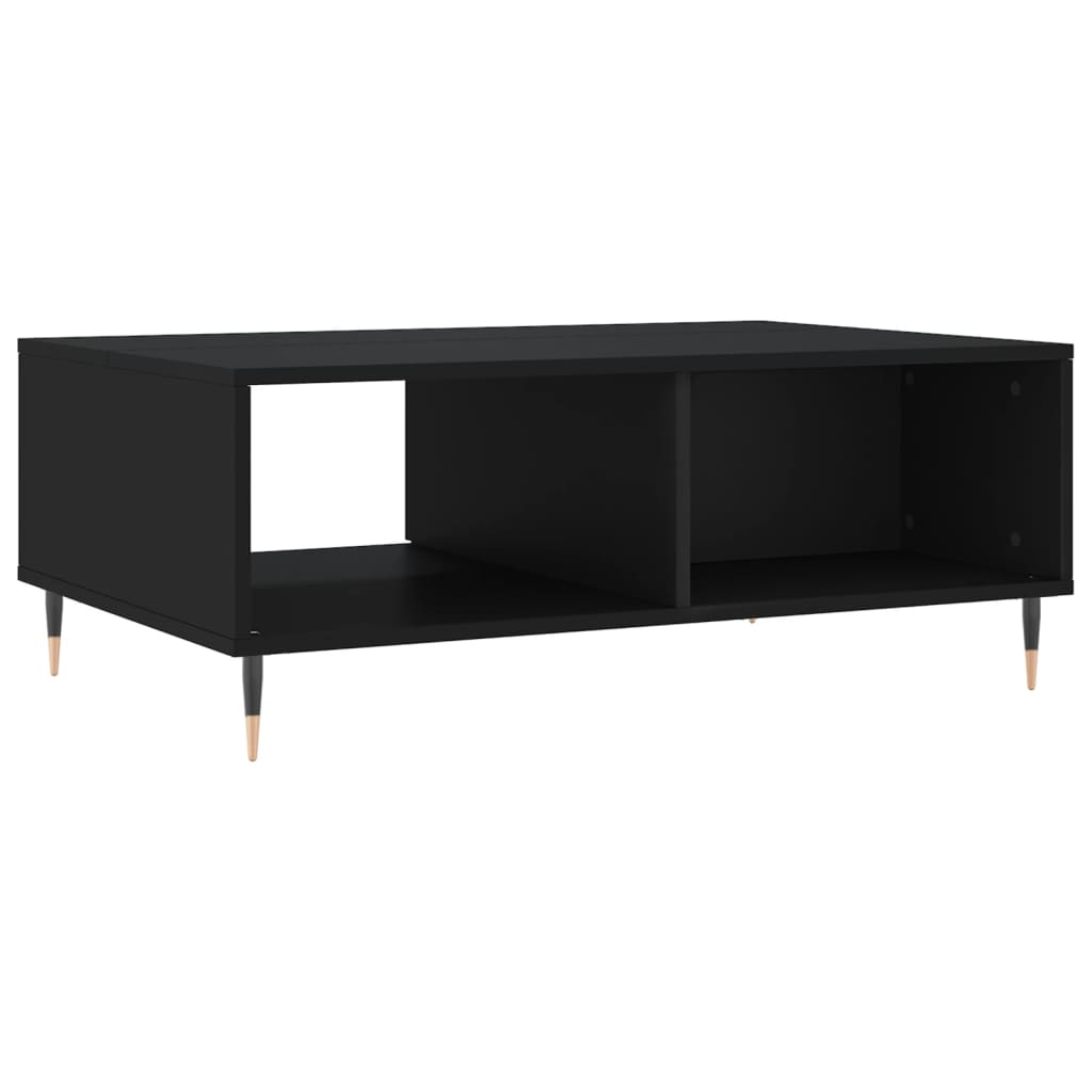 Tavolino da Salotto Nero 90x60x35 cm in Legno Multistrato - homemem39