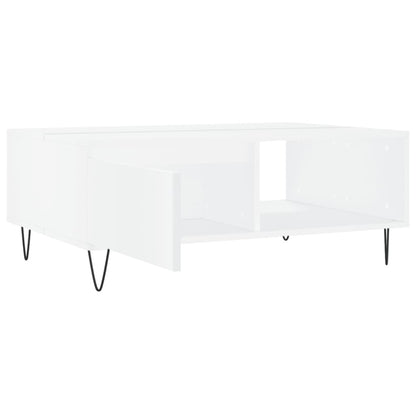 Tavolino da Salotto Bianco 90x60x35 cm in Legno Multistrato - homemem39