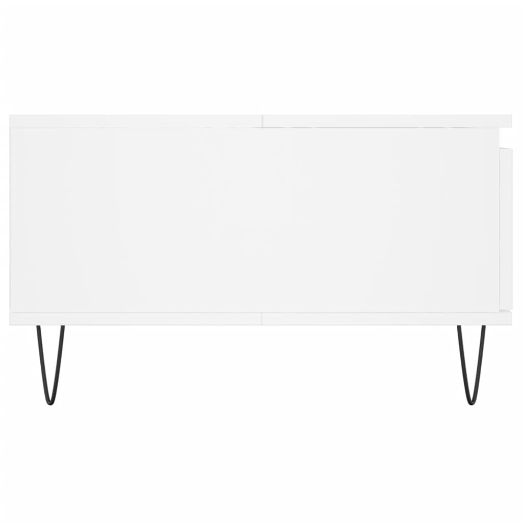 Tavolino da Salotto Bianco 90x60x35 cm in Legno Multistrato - homemem39