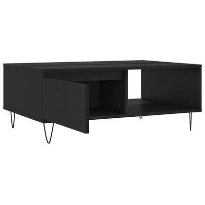 Tavolino da Salotto Nero 90x60x35 cm in Legno Multistrato - homemem39