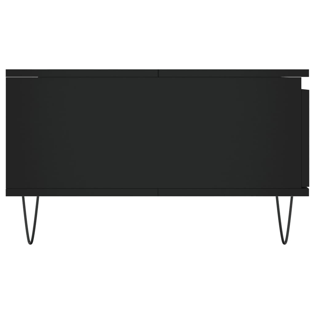 Tavolino da Salotto Nero 90x60x35 cm in Legno Multistrato - homemem39