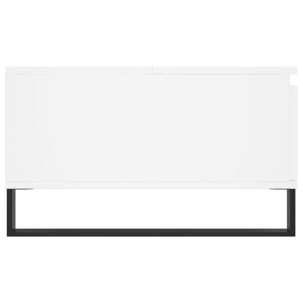 Tavolino da Salotto Bianco 90x60x35 cm in Legno Multistrato - homemem39