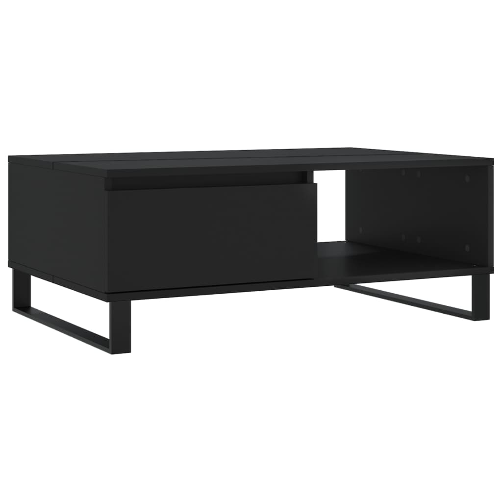 Tavolino da Salotto Nero 90x60x35 cm in Legno Multistrato - homemem39