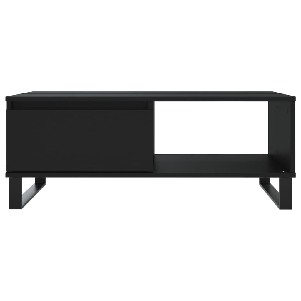 Tavolino da Salotto Nero 90x60x35 cm in Legno Multistrato - homemem39