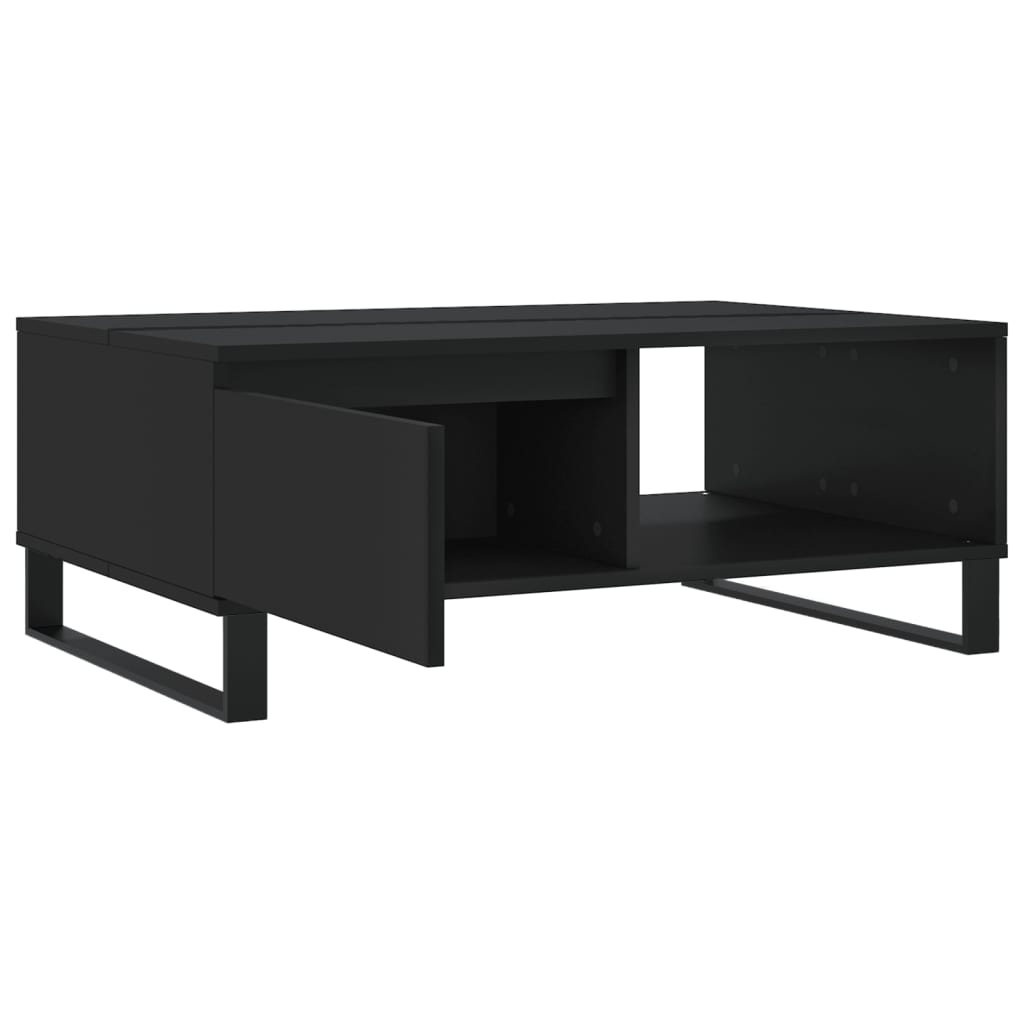 Tavolino da Salotto Nero 90x60x35 cm in Legno Multistrato - homemem39