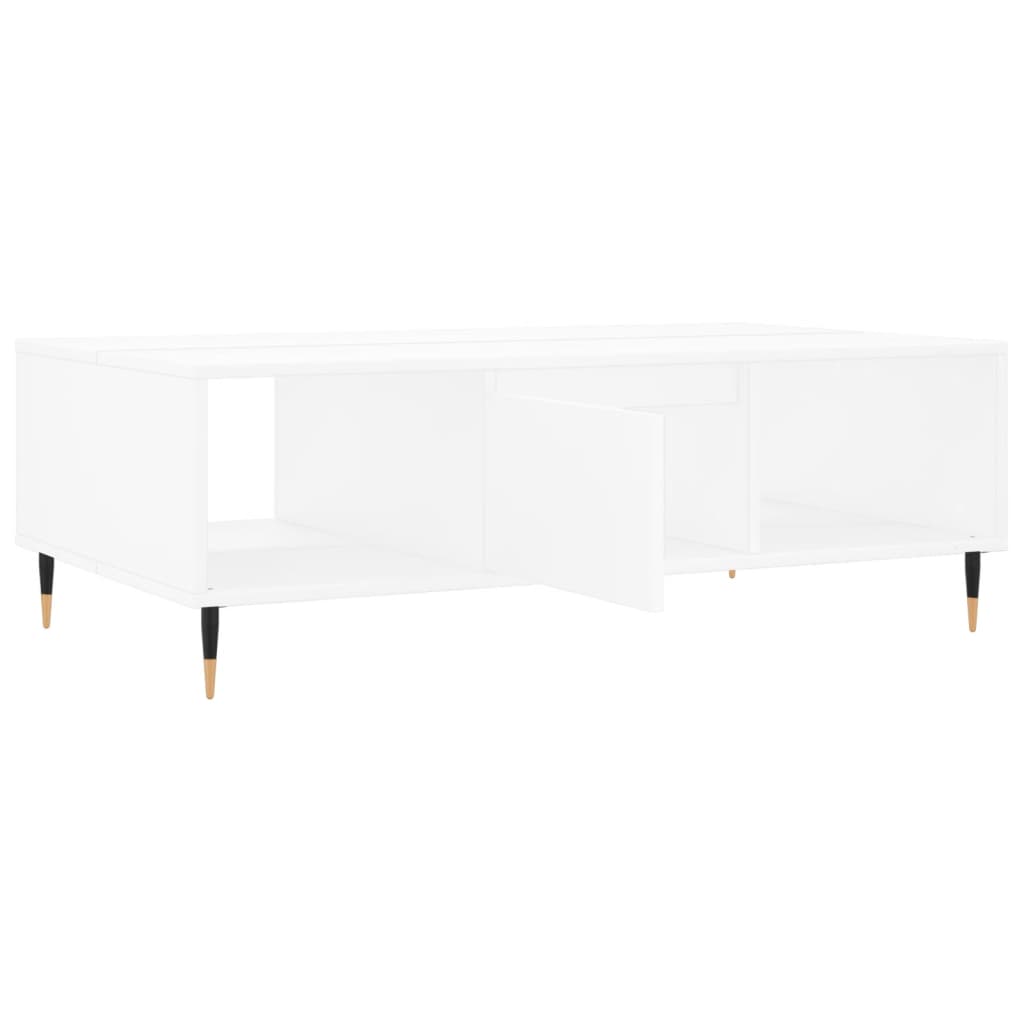 Tavolino da Salotto Bianco 104x60x35 cm in Legno Multistrato - homemem39