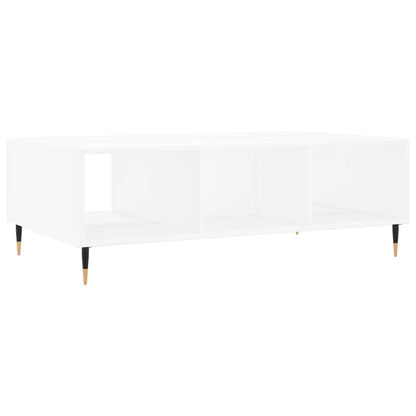 Tavolino da Salotto Bianco 104x60x35 cm in Legno Multistrato - homemem39