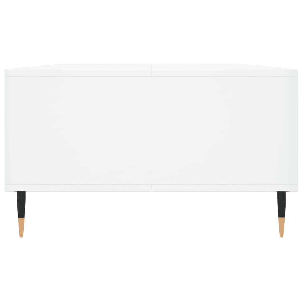 Tavolino da Salotto Bianco Lucido 104x60x35cm Legno Multistrato - homemem39