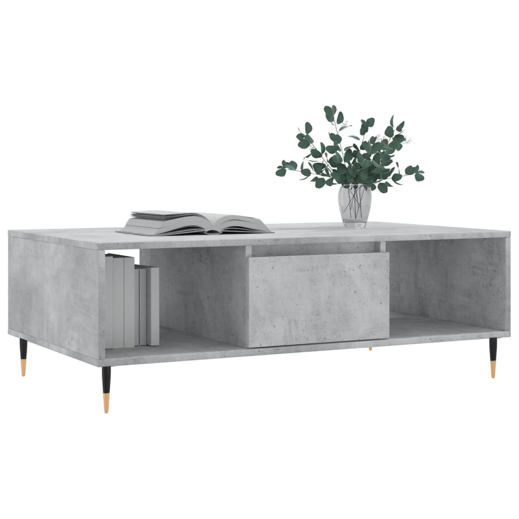 Tavolino Salotto Grigio Cemento 104x60x35 cm Legno Multistrato - homemem39