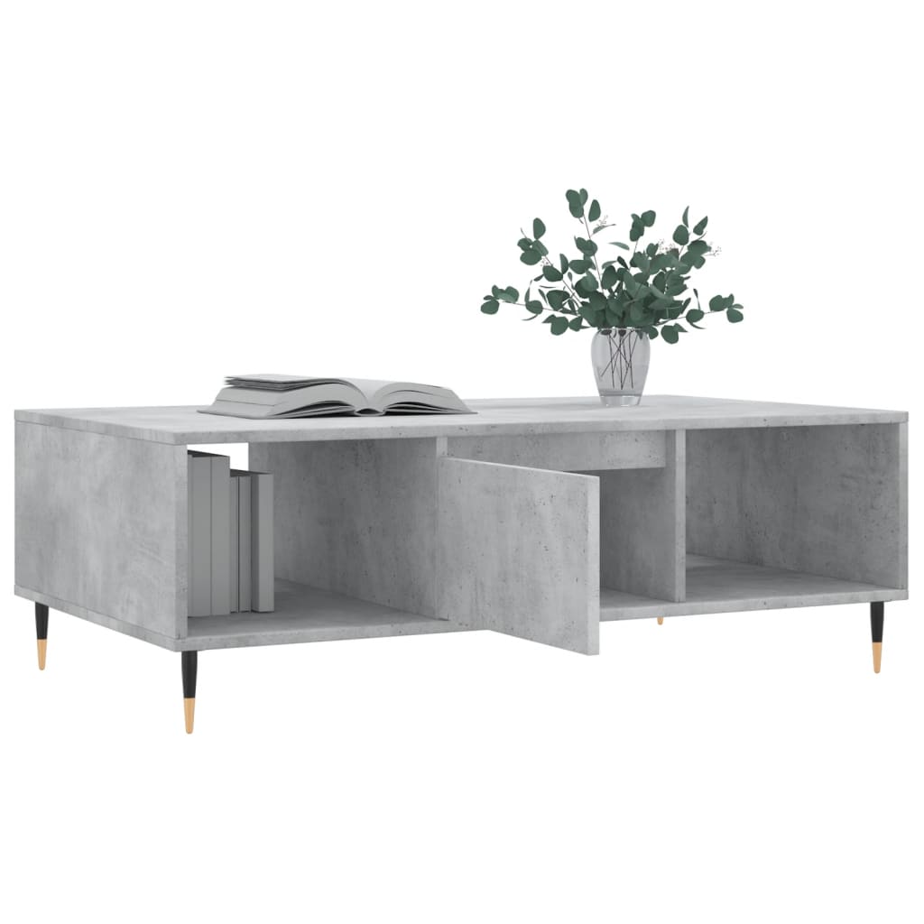 Tavolino Salotto Grigio Cemento 104x60x35 cm Legno Multistrato - homemem39