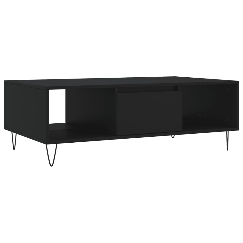 Tavolino da Salotto Nero 104x60x35 cm in Legno Multistrato - homemem39