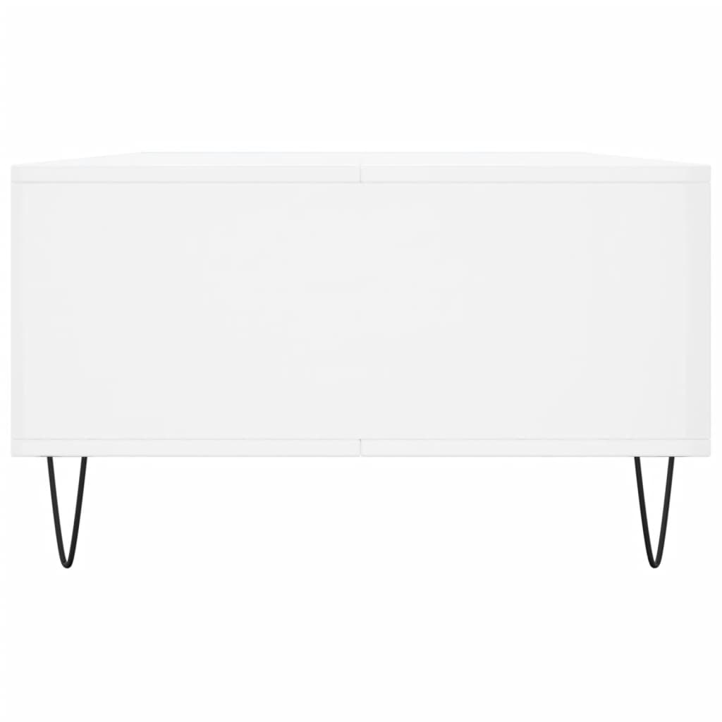 Tavolino da Salotto Bianco Lucido 104x60x35cm Legno Multistrato - homemem39