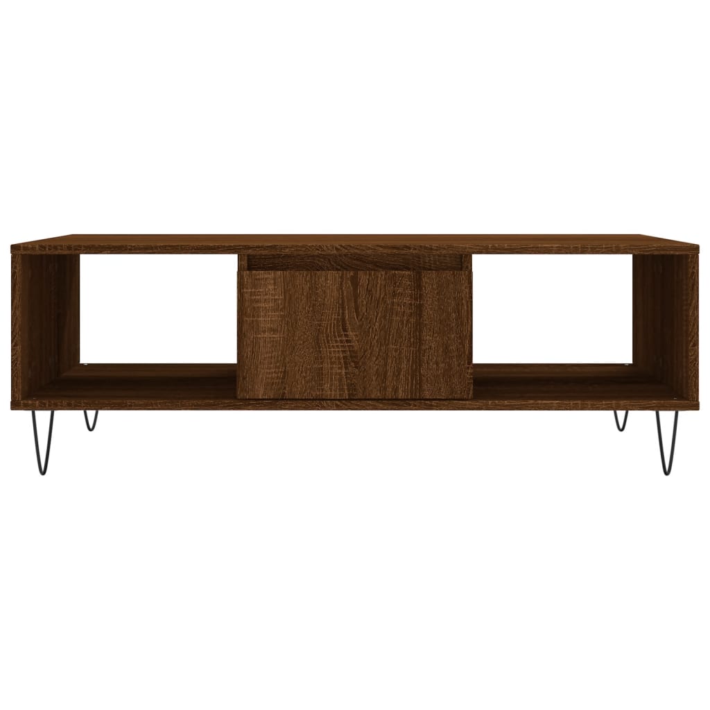 Tavolino Salotto Rovere Marrone 104x60x35 cm Legno Multistrato - homemem39